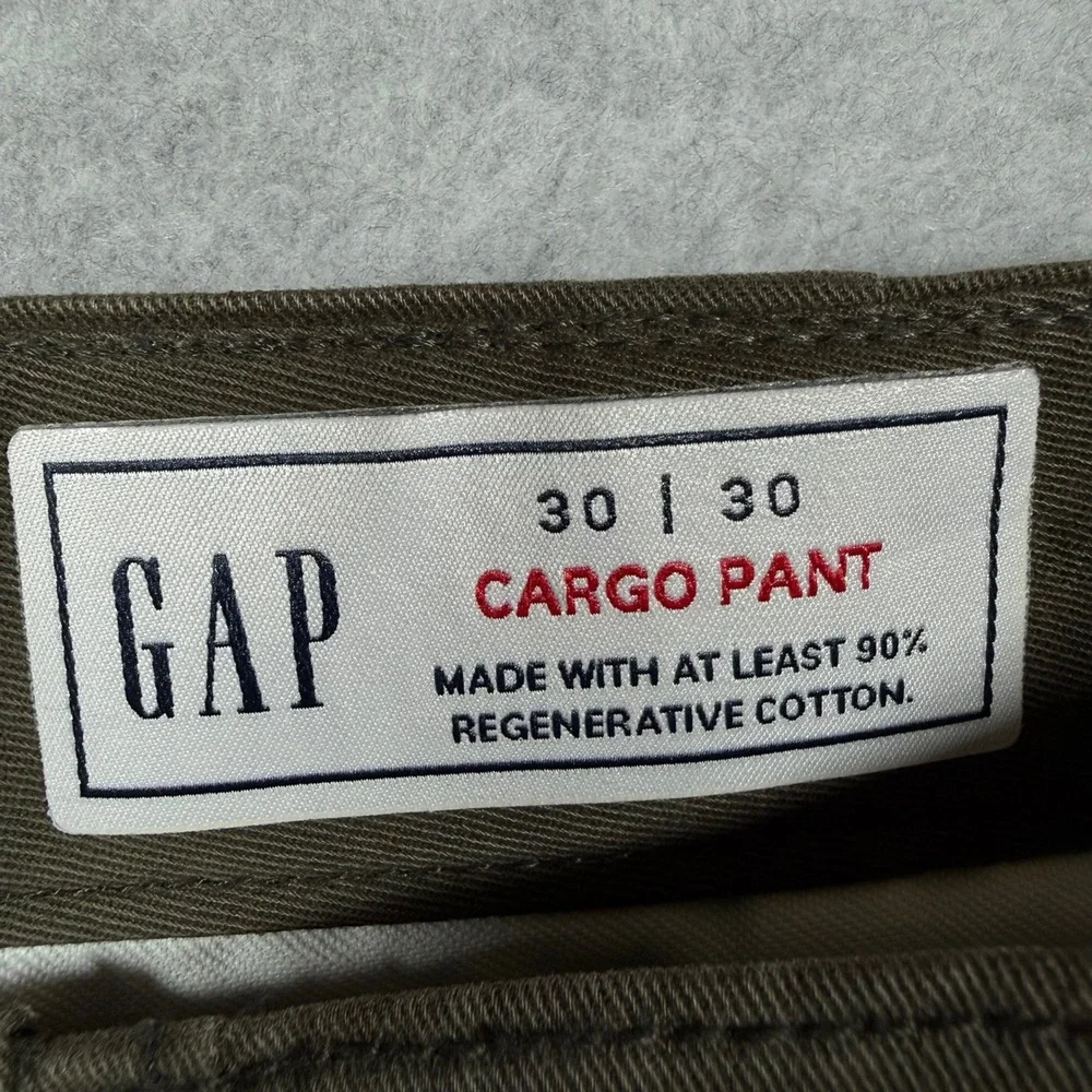 Gap Relaxed Milita Cargo Pants Black Moss Green 30x30 y2k Paratrooper Military